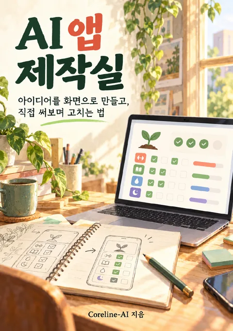 AI 앱 제작실 표지 — 저자 Coreline-AI