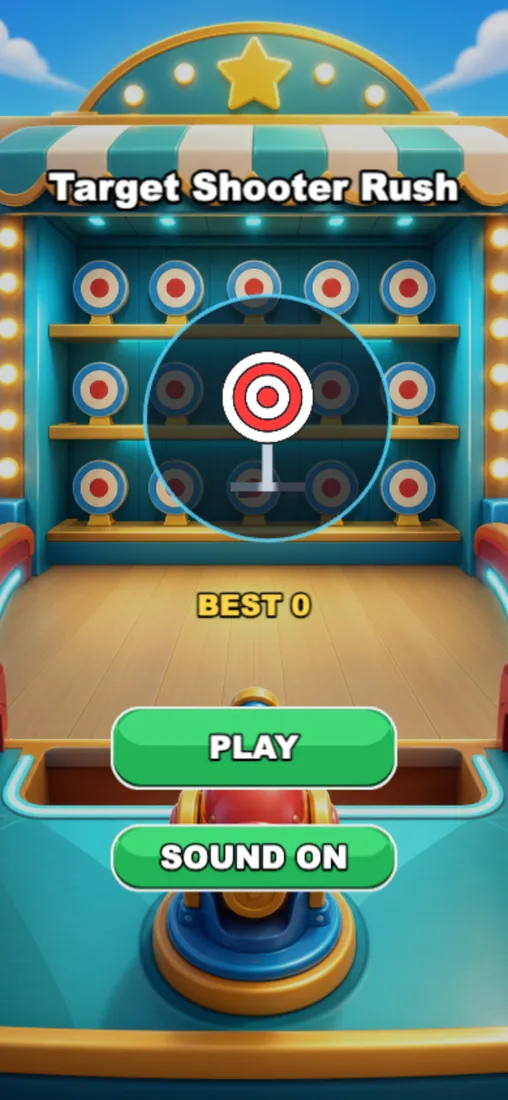 Target Shooter Rush 시작 화면